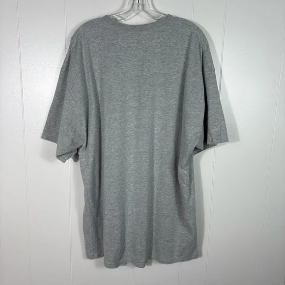 Champion Gray Unisex Short Sleeve Cotton USA Flag Spellout Logo Tee T-Shirt 2XL - Picture 3 of 5